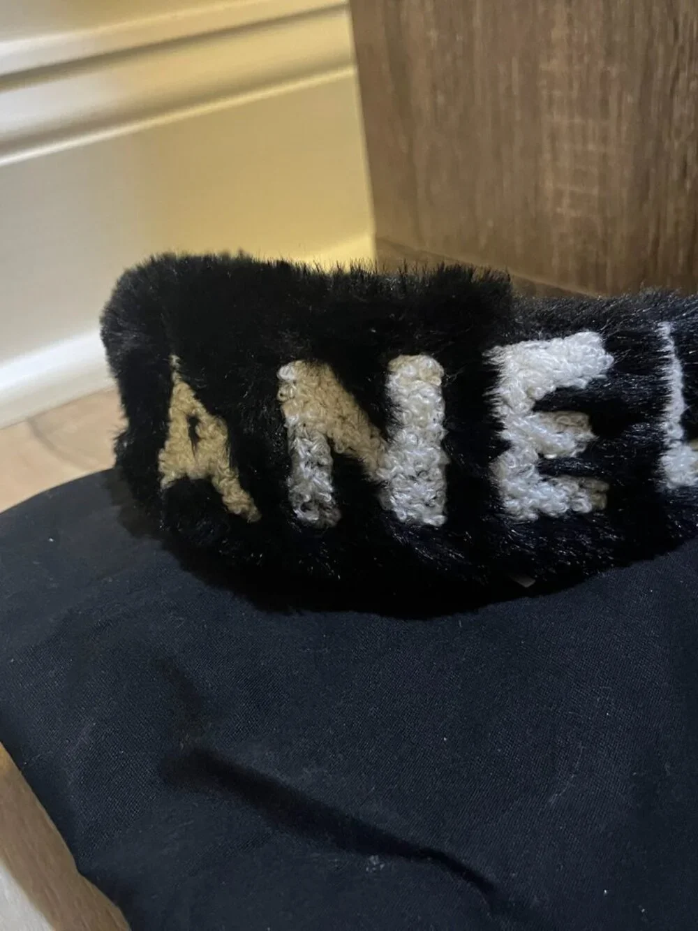 Black Shearling Headband